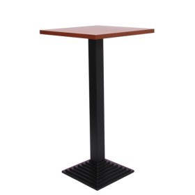 Set Tavolo Alto Da Bar Con 4 Sgabelli - Grigio, Design Industriale Salvaspazio