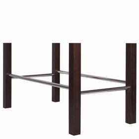 Tavolo in legno BELINDA 127 IX (h 110) poggiapiedi Inox