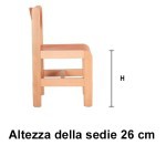 Altezza sedia 26 cm