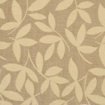 Tessuto con foglie crema