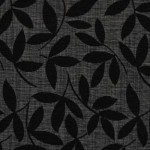 Tessuto con foglie nero