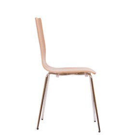 Sedia da bar e comunità impilabile con scocca in legno KENT