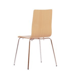 Sedia da bar e comunità impilabile con scocca in legno KENT