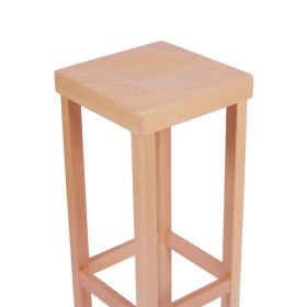 Sgabello alto in legno massello LIVO design minimalista