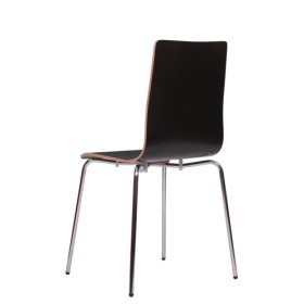 Sedia impilabile con scocca in legno bianca KENT