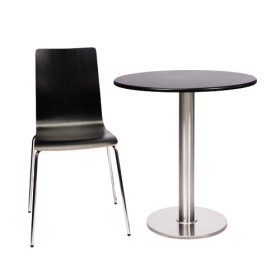 Sedia impilabile con scocca in legno bianca KENT