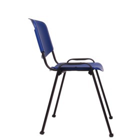 Sedia conferenza con sedile e schienale in plastica blu ISO P