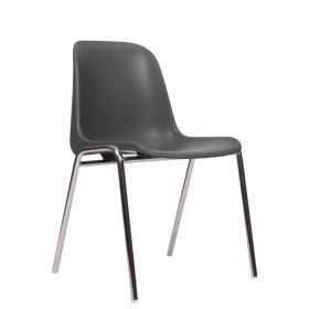 Sedia impilabile da conferenza in plastica arancio ELENA