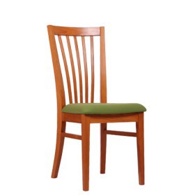 Sedia di legno con sedile imbottito LORIS P