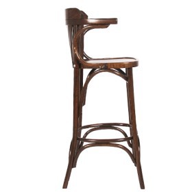 Sgabello viennese con braccioli in legno curvato CLASSICO B90 