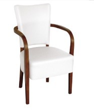 Sedia imbottita con braccioli ROBERTA