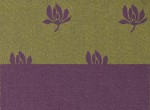 Combinazione floreale/unito verde-violetto