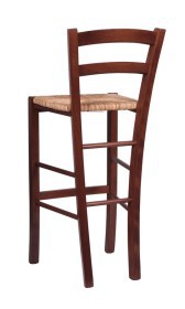 Sgabello rustico con sedile in paglia RICARDO RS