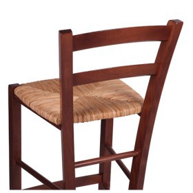Sgabello rustico con sedile in paglia RICARDO RS