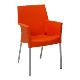 Sedia impilabile monoscocca con gambe alluminio GILDA