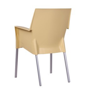 Sedia impilabile monoscocca con gambe alluminio GILDA