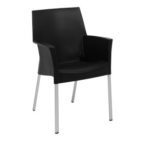 Sedia impilabile con gambe Alluminio GILDA