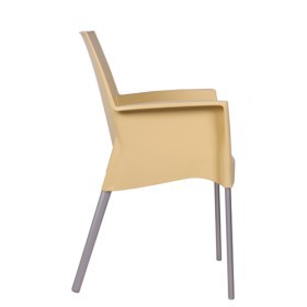 Sedia impilabile con gambe Alluminio GILDA