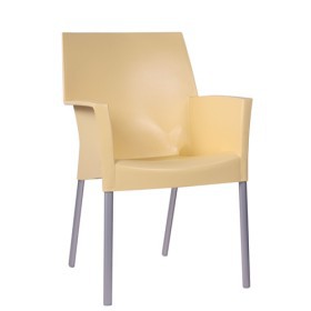 Sedia impilabile con gambe Alluminio GILDA