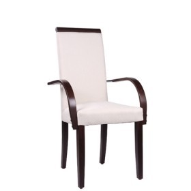 Sedia imbottita con braccioli LINDA AL