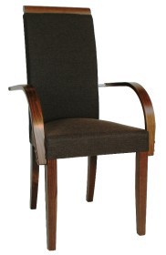 Sedia imbottita con braccioli LINDA AL