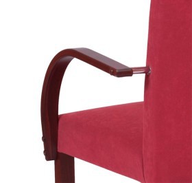 Sedia imbottita con braccioli LINDA AL