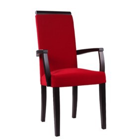 Sedia in legno imbottita con braccioli LINDA AE