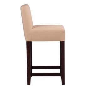 Sgabello basso in legno FABIO RL completamente imbottito