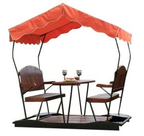 SWINGEAT TEAK - Outdoor-Sitzgruppe mit Schaukel-Wiege-Funktion