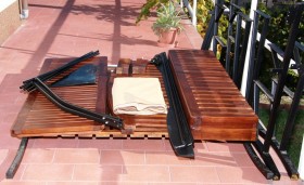 SWINGEAT TEAK - Outdoor-Sitzgruppe mit Schaukel-Wiege-Funktion