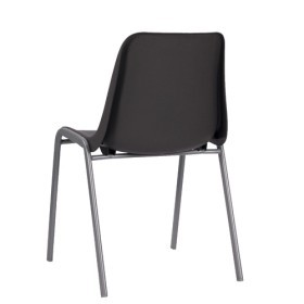 Sedia monoscocca in plastica blu PAOLO fusto grigio