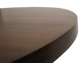 Tavolo bistrò legno curvato e piano impiallacciato CLASSICO tondo 80 cm