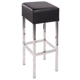 Sgabello alto in metallo quadro cromato MANDO