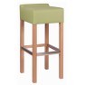 Sgabello in legno alto FABIO W seduta imbottita con rilievo