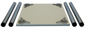 Tavolo con gambe amovibili MEC 77 ( 70x70) fusto cromato