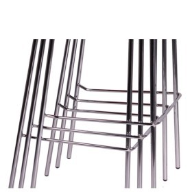 Sgabello alto impilabile con sedile in HPL, ROMAN