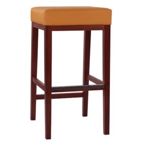 Sgabello alto in legno imbottito MODERA H