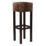 Sgabello alto in legno FABIO animal-look