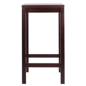 Tavolo alto in legno BERTO 66/77 (60x60 o 70x70cm, h 110)