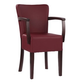 Sedia imbottita con braccioli TANJA AE