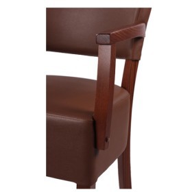 Sedia imbottita con braccioli TANJA AE