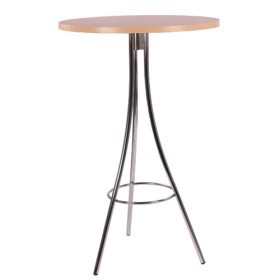 Tavolo alto da bar e catering TRIO basamento in tubi cromati