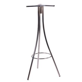 Tavolo alto da bar e catering TRIO basamento in tubi cromati