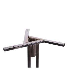 Tavolo alto da bar e catering TRIO basamento in tubi cromati