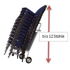 Carrello per trasporto sedie a tre ruote TS