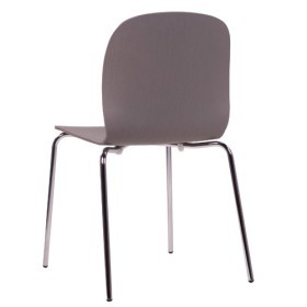 Sedia impilabile con scocca in legno multistrato DAVID