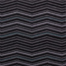 Stoffa a zig zag LINN15 grigio scuro-turchese