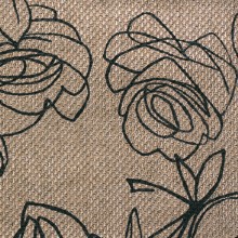 Stoffa con rose RIM04 pietra