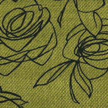 Stoffa con rose RIM25 verde muschio