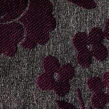 Stoffa con motivo a fiori AKR95 grigio-violetto